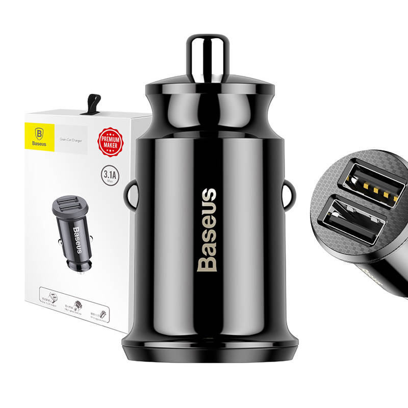 зарядно за автомобил с два usb изхода Baseus Grain Car Charger