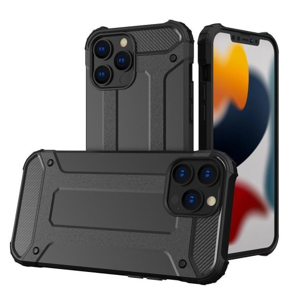 Черен удароустойчив кейс за iPhone 13 Pro Max