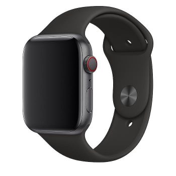 cherna silikonova kaishka za apple watch