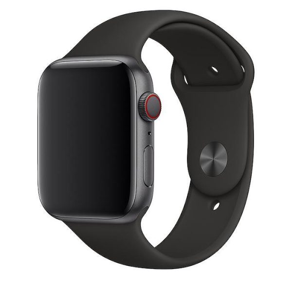 cherna silikonova kaishka za apple watch