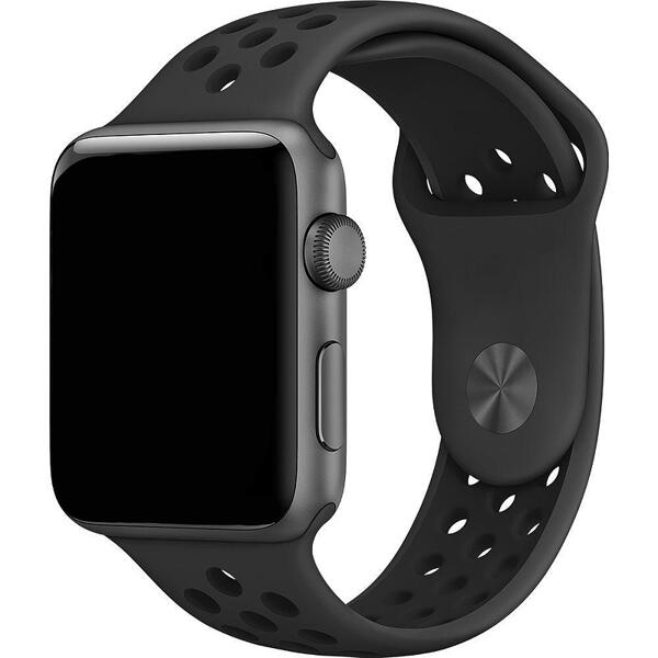 Obsidian/Black силиконова каишка за Apple Watch