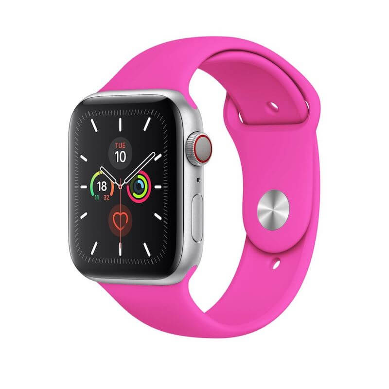 Hot-Pink-Sport-Band-For-Apple-Watch-silikonova-kaishka-sgtmobile