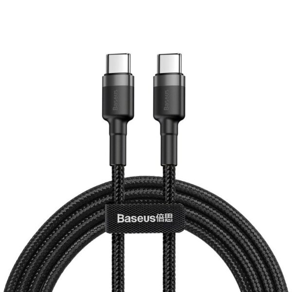 Кабел Baseus Cafule Cable USB-C PD 2.0 QC 3.0 60W 1m (Black+Gray)