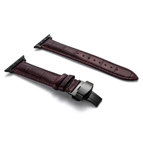 Кафява кожена каишка за Apple Watch