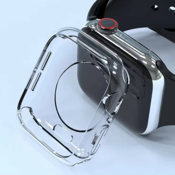 прозрачен силиконов кейс за apple watch 10