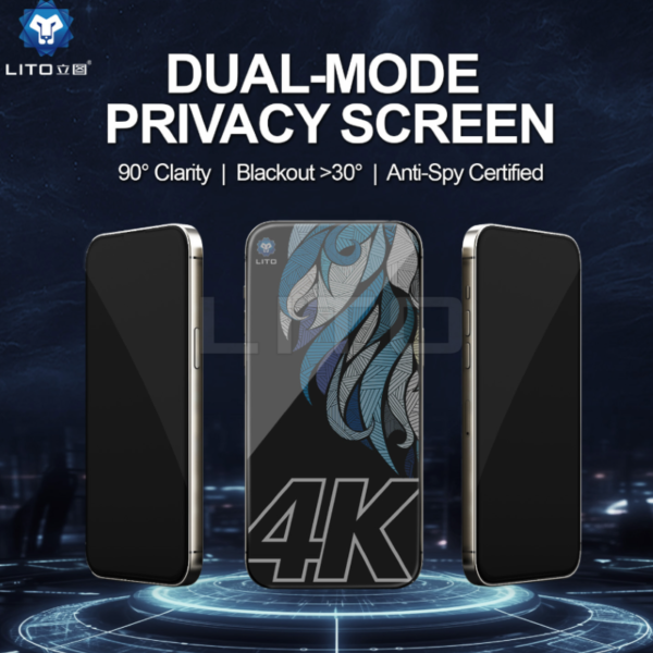 Privacy (Anti-Spy) стъклен протектор LITO за iPhone 18 и iPhone 18 Pro 18 pro max