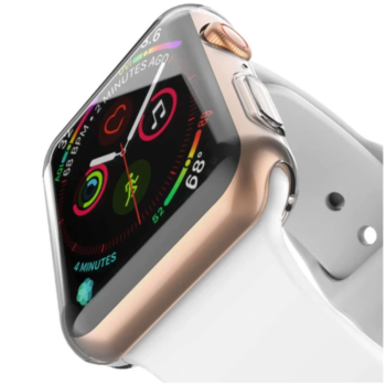360° Силиконов прозрачен кейс за Apple Watch Series 12 42mm и 46mm